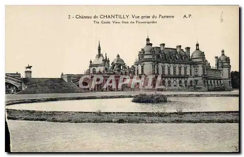 Cartes postales Chateau de Chantilly Vue prise du Parterre