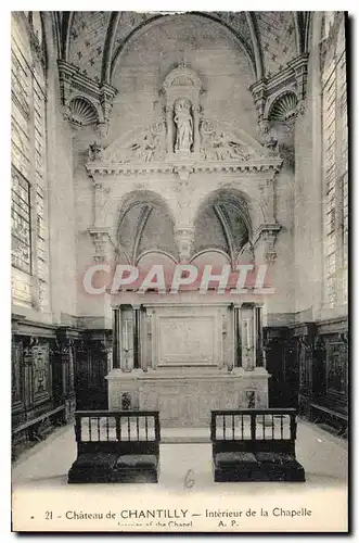 Cartes postales Chateau de Chantilly Interieur de la Chapelle