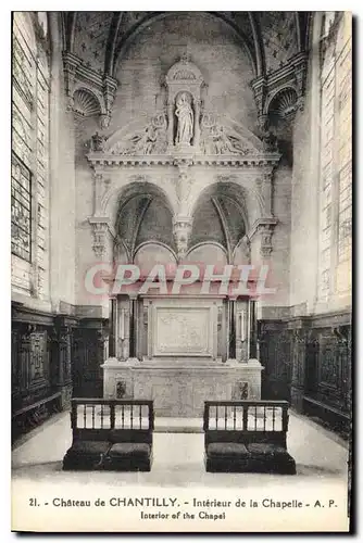 Cartes postales Chateau de Chantilly Interieur de la Chapelle