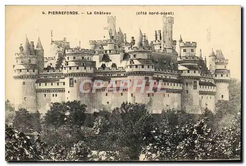 Cartes postales Pierrefonds le Chateau cotr nord ouest