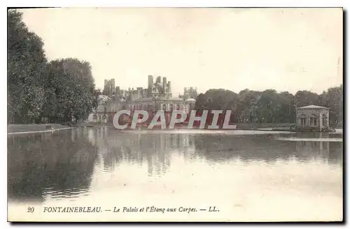 Cartes postales Fontainebleau le Palais et l'Etang aux Carpes