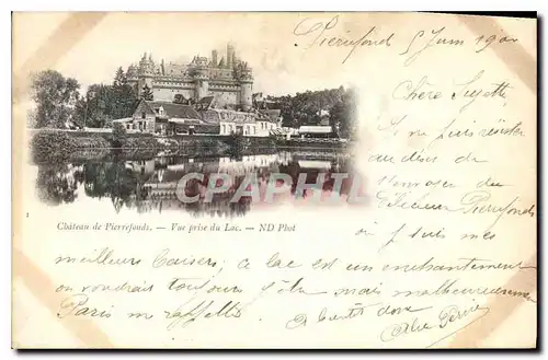 Cartes postales Chateau de Pierrefonds Vue prise du Lac (carte precurseur 1900)