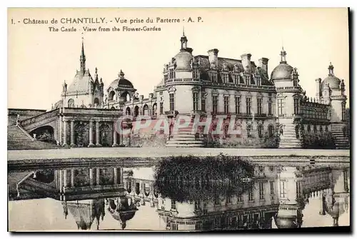 Cartes postales Chateau de Chantilly Vue prise du Parterre