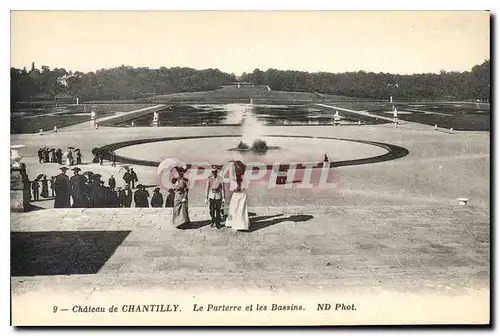 Ansichtskarte AK Chateau de Chantilly le Parterre et les Bassins