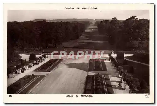 Cartes postales Palais de Compiegne Allee de Beaumont