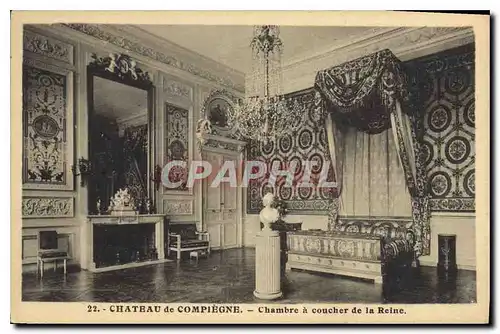 Cartes postales Chateau de Compiegne Chambre a coucher de la Reine