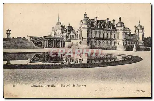 Cartes postales Chateau de Chantilly Vue prise de Parterre