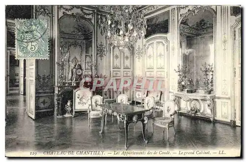 Cartes postales Chateau de Chantilly les Appartements des de Conde le Grand Cabinet