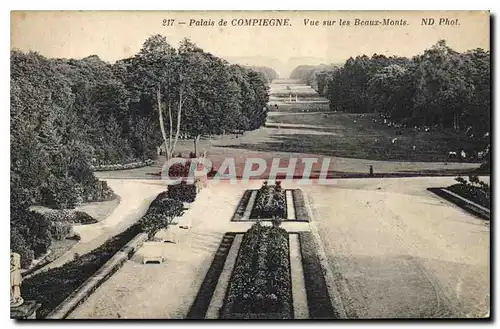 Cartes postales Palais de Compiegne Vue sur les Beaux Monts