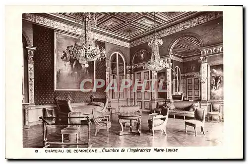 Ansichtskarte AK Chateau de Compiegne Chambre de l'Imperatrice Marie Louise