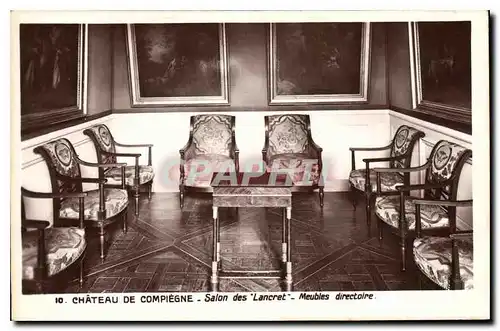 Ansichtskarte AK Chateau de Compiegne Salon des Lancret Meubles directoire