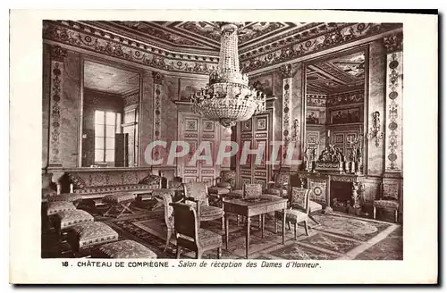 Cartes postales Chateau de Compiegne Salon de reception des Dames d'Honeur