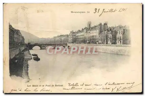 Ansichtskarte AK Besancon les Quais et le Pont de Battant