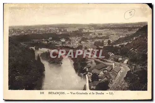 Cartes postales Besancon Vue generale et le Doubs