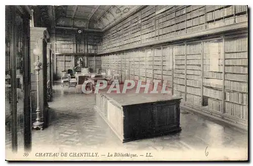 Cartes postales Chateau de Chantilly la Bibliotheque