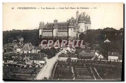 Cartes postales Pierrefonds Vue generale Cote sud ouest du Chateau