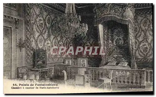 Cartes postales Palais de Fontainebleau Chambre a coucher de Marie Antoinette