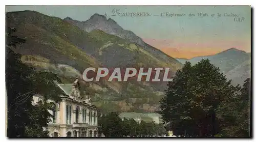 Cartes postales Cauterets l'Esplanade des Oeufs et le Casino