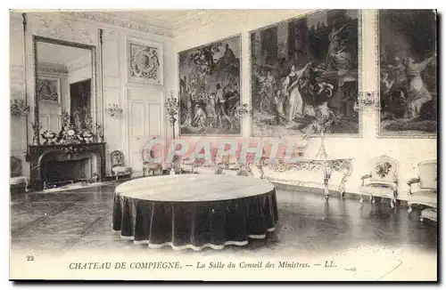 Ansichtskarte AK Chateau de Compiegne La Salle du Conseil des Ministres