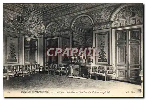 Ansichtskarte AK Palais de Compiegne Ancienne Chambre a Coucher du Prince Imperial