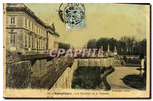 Cartes postales Compiegne Les Murailles de la Terrasse (carte toilee)