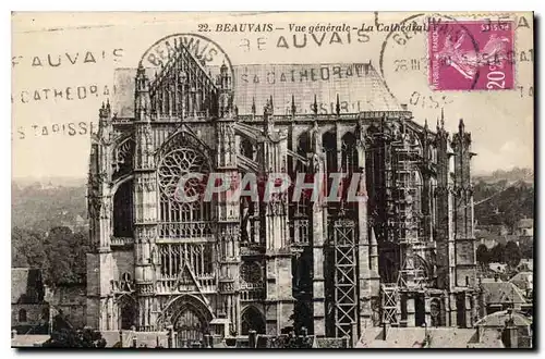 Cartes postales Beauvais  Vue generale La Cathedrale