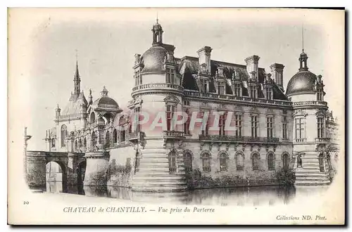 Cartes postales Chateau de Chantilly Vue prise du Parterre