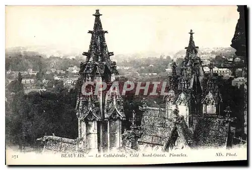 Cartes postales Beauvais  La Cathderale Cote Nord Ouest Pinacles