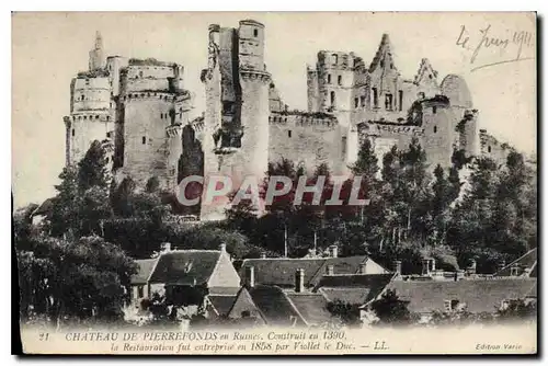 Ansichtskarte AK Chateau de Pierrefonds en Ruines