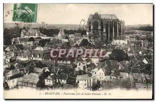 Cartes postales Beauvais Panorama pris de Saint Etienne