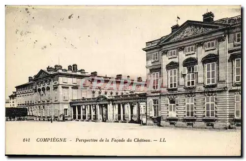 Cartes postales Compiegne Perspective de la Facade du Chateau