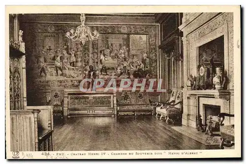 Ansichtskarte AK Pau Chateau Henri IV Chambre du Souvenir Dite Henri d'Albret