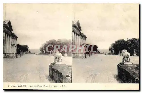 Ansichtskarte AK Compiegne Le Chateau et les Terrasses