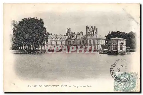 Cartes postales Palais de Fontainebleau Vue prise du Parc