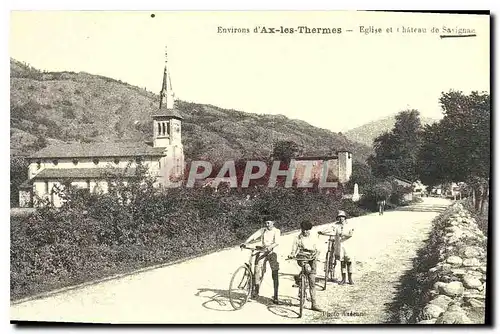 REPRO Environs d'Ax les Thermes Eglise et Chateau de Savignae
