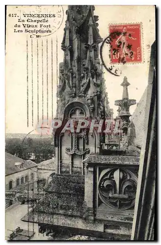 Cartes postales Vincennes La Chapelle du Vieux Fort Les Sculptures