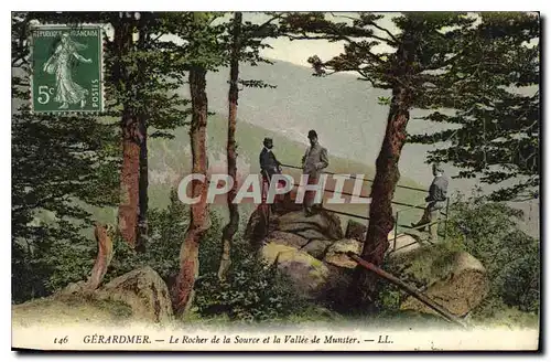 Cartes postales Gerardmer Le Rocher de la Source et le Vallee de Munster