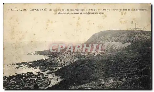 Ansichtskarte AK Cap Gris Nez Point de la Cote le plus rapproche de l'Angleterre