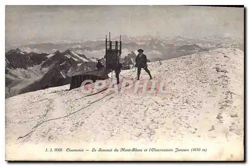 Cartes postales Chamonix Le Sommet du Mont Blanc et l'Observatoire Janssen