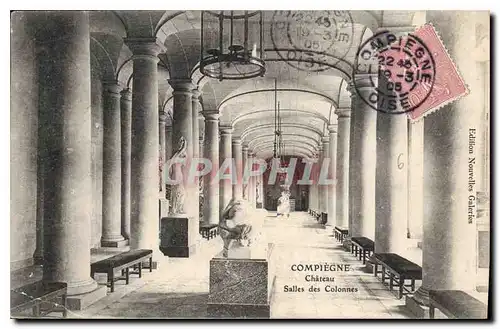 Ansichtskarte AK Compiegne Chateau Salles des Colonnes