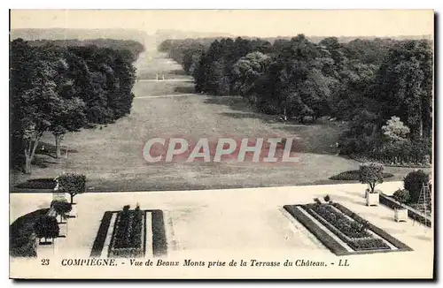 Cartes postales Compiegne Vue de Beaux Monts prise de la Terrasse du Chateau