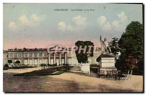 Cartes postales Compiegne Le Chateau vu du Parc