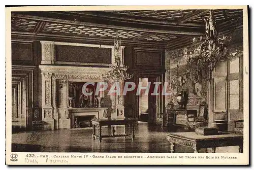 Cartes postales Pau Chateau Henri IV Grand Salon de Reception Ancienne Salle du Trone des Rois de Navarre