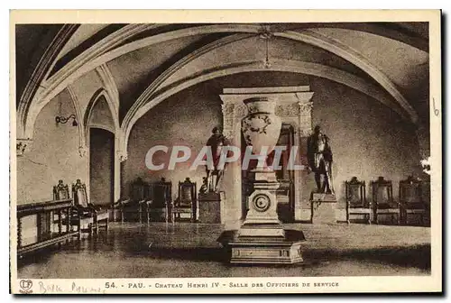 Cartes postales Pau Chateau Henri IV Salle des Officiers de Service