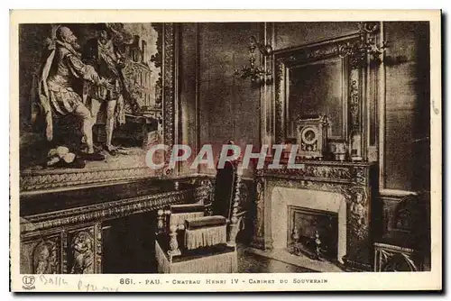 Ansichtskarte AK Pau Chateau Henri IV Cabinet du Souverain