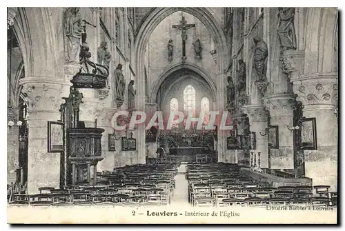 Ansichtskarte AK Louviers Interieur de l'Eglise