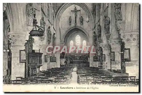 Cartes postales Louviers Interieur de l'Eglise
