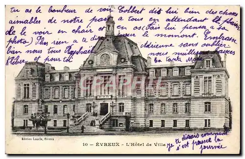 Cartes postales Evreux l'Hotel de Ville