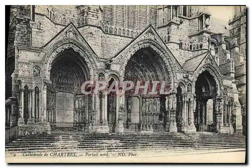 Cartes postales Cathedrale de Chartres Portail Nord