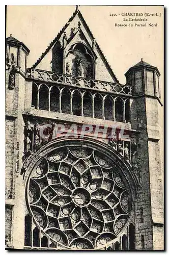 Ansichtskarte AK Chartres E et L La Cathedrale Rosace du Portail Nord